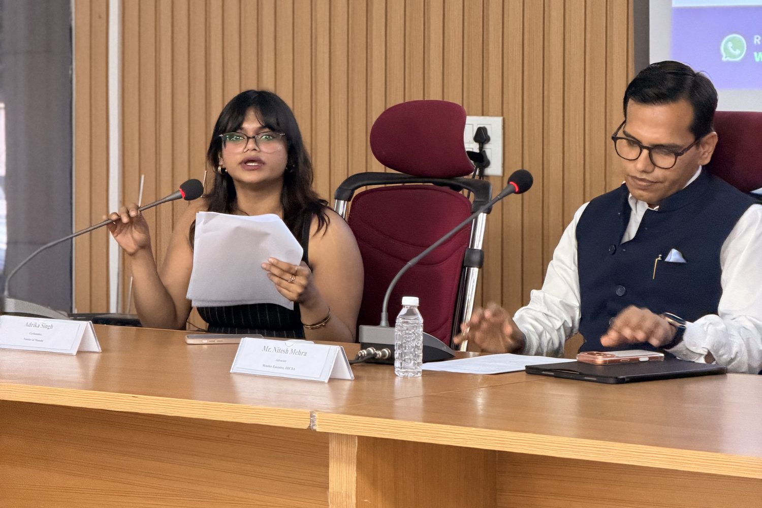 Adrika Singh moderating the panel