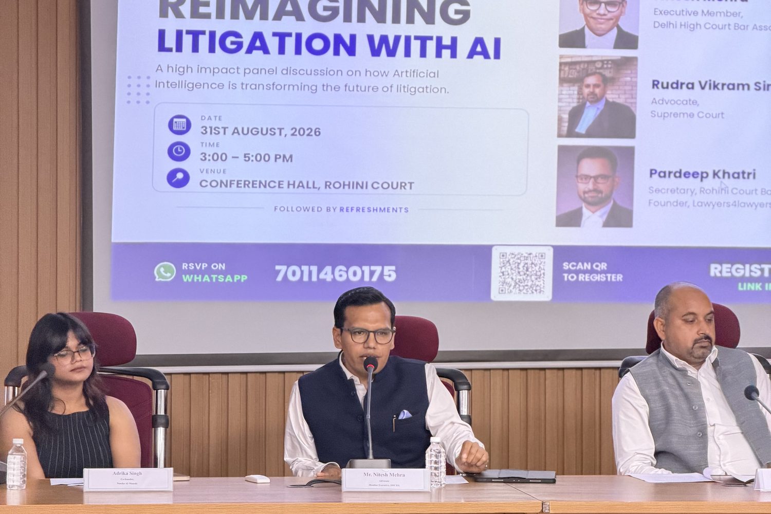 The Reimagining Litigation with AI panel at Rohini Court